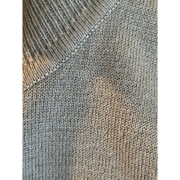 Mock Turtle Neck Tank Top Sleeveless Chico's Sz 2 Medium Gray Knit Closet Staple - Picture 11 of 11